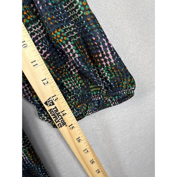 Cabi Dress Puff Sleeve Sweetheart Peasant Maid Multicolor Size M Office Mermaid - Picture 9 of 11